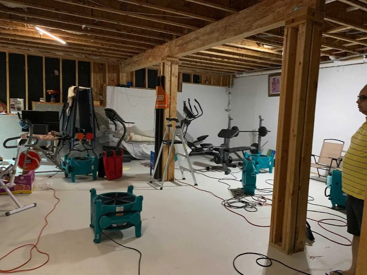 Basement drying equipment setup for Odor Removal & Deodorization in Taylorville